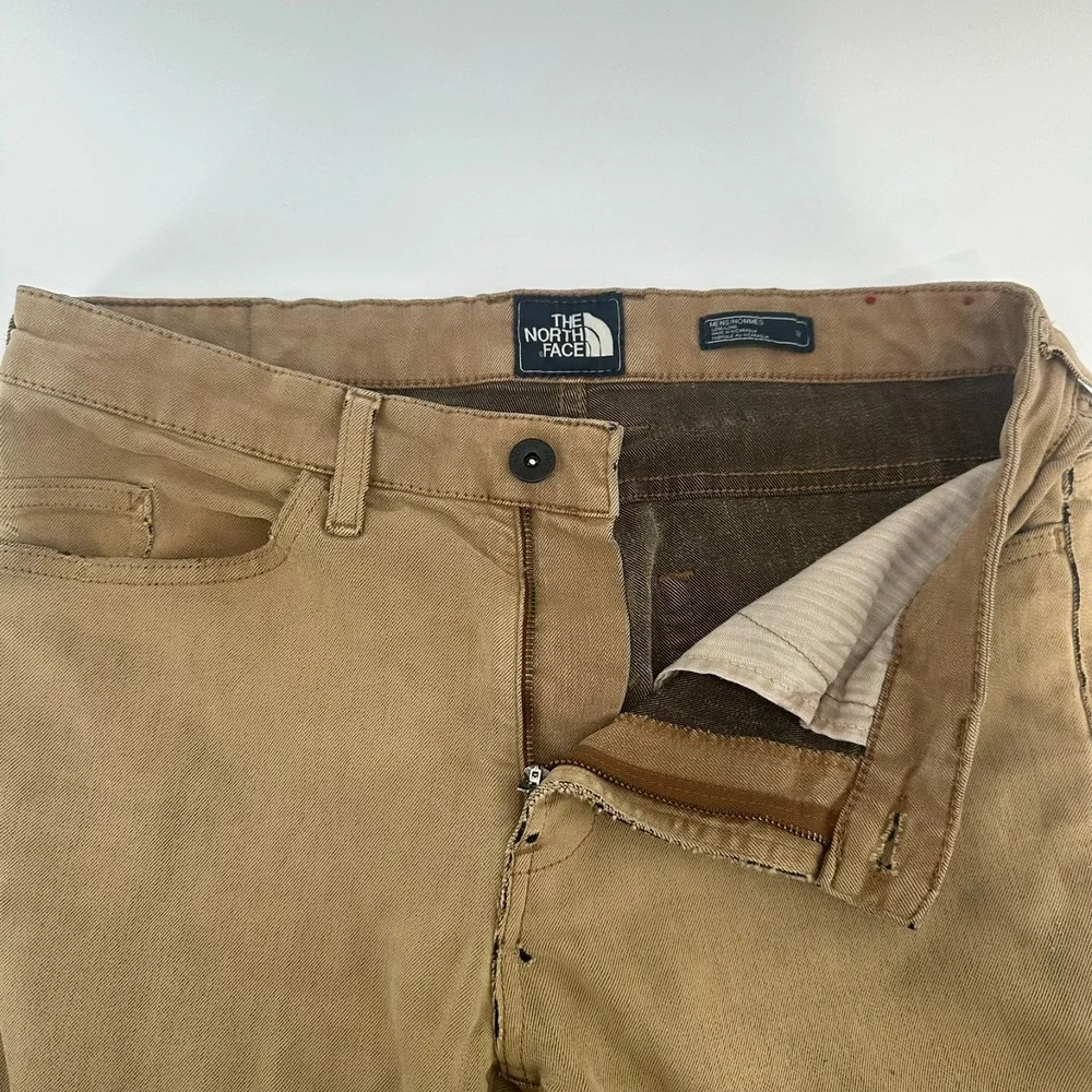 The North Face Jeans Mens 32 Beige Stretch Distressed 5-Pocket Comfort Outdoor‎